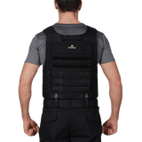 Anorak Rhodium® Tactical I pistos- ja luodinsuojaliivi takaa nähtynä, osoittaa kestävän rakenteen ja suojan, vastaa NIJ 0101.06 -standardeja.