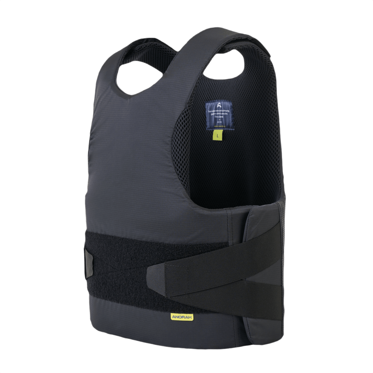 Anorak Rhodium® Concealable III pistos- ja luotisuojaliivi, musta luotiliivi, NIJ 0101.06 STD, suojaa teriä vastaan, rip-stop-kangas, piilotettavissa