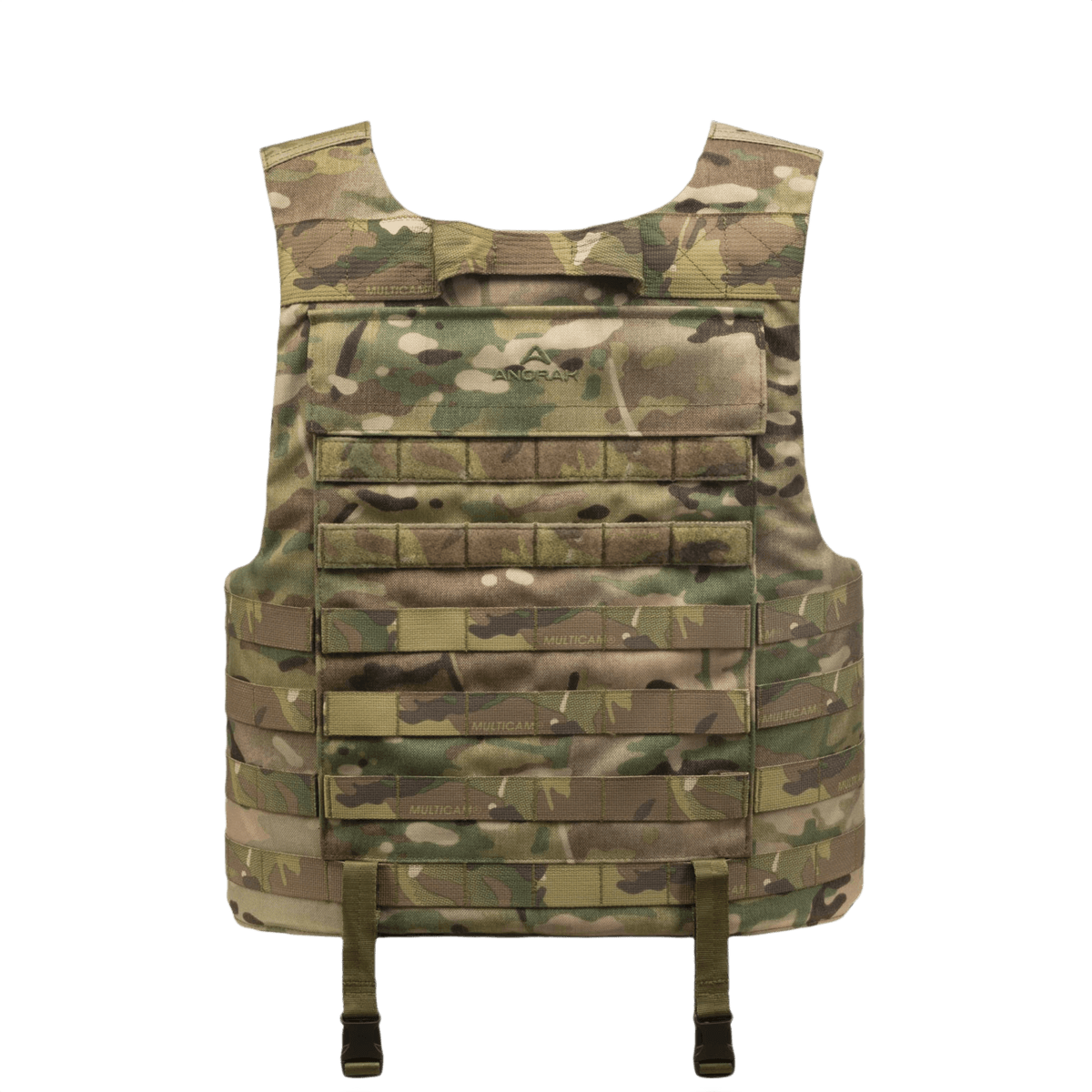 Anorak Rhodium® Tactical I MultiCam® pistos- ja luodinsuojaliivi suojausta varten, taso Level IIIA, maastokuvio.