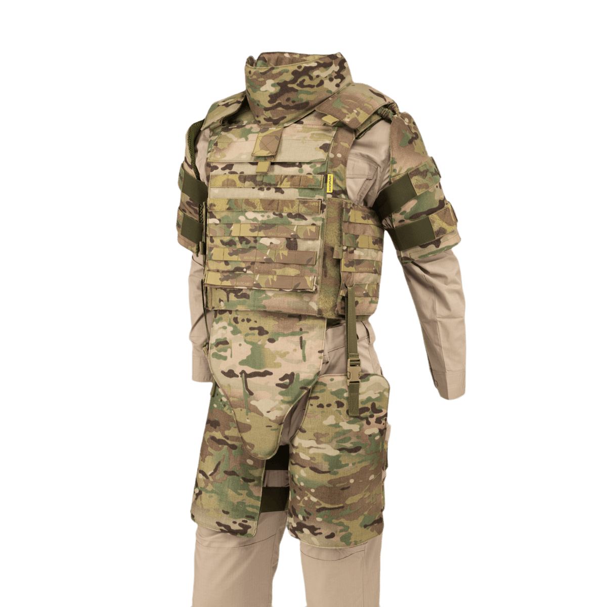 Anorak Chromium® Tactical II – täysi sarja MultiCam® pehmeä panssariliivi NIJ 0101.04 STD Level IIIA -suojauksella maastokuvioinnilla.