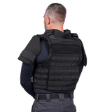 EA Combat luoti- ja pistosuojaliivi musta, NIJ Level IIIA, modulaarinen design, takakuva, galleria-asema 1.