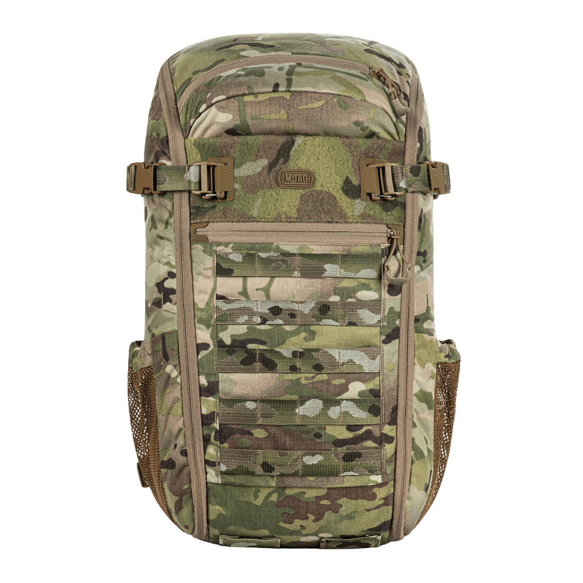 M-Tac reppu Gen. II Elite – Small, maastokuvio, täysavattava aukko, joustavat sivutaskut ja kestävä materiaali, galleria-asento 1.