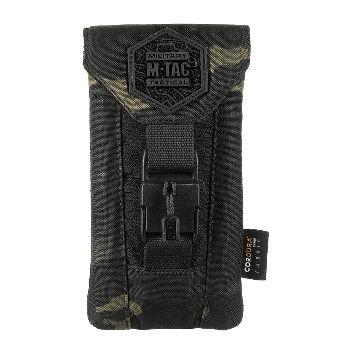M-Tac Smartphone-laukku Elite Medium Hex mustassa kamuflaasikuosissa, robusti Cordura-materiaali ja NIJ-sertifiointi, galleria, sijainti 1