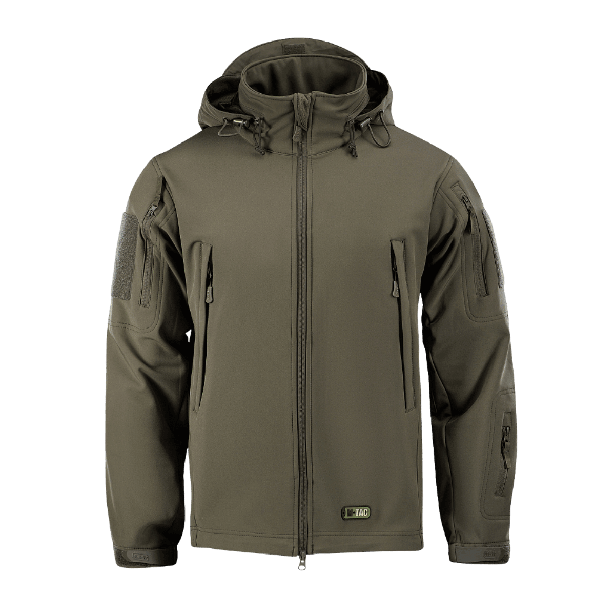 M-Tac Soft Shell -takki polyuretaanikalvolla ja fleece-vuorella, kevyt ja tuulensuojattu, oliivinvihreä.
