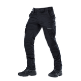 M-Tac Aggressor Vintage -housut, mustat, vintage-ilme ja teollinen pesu kestävyydelle ja tyylikkäälle ilmeelle, kevyet kuin jogger-housut.