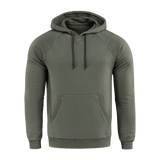 M-Tac Cotton Raglan -huppari, oliivinvihreä, raglanhihat ja huppu, suunniteltu mukavuutta ja tyyliä varten.