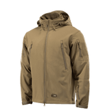 M-Tac Soft Shell Jakke med Liner ruskeana, tuuli- ja sääsuoja, irrotettava fleecenvuori.