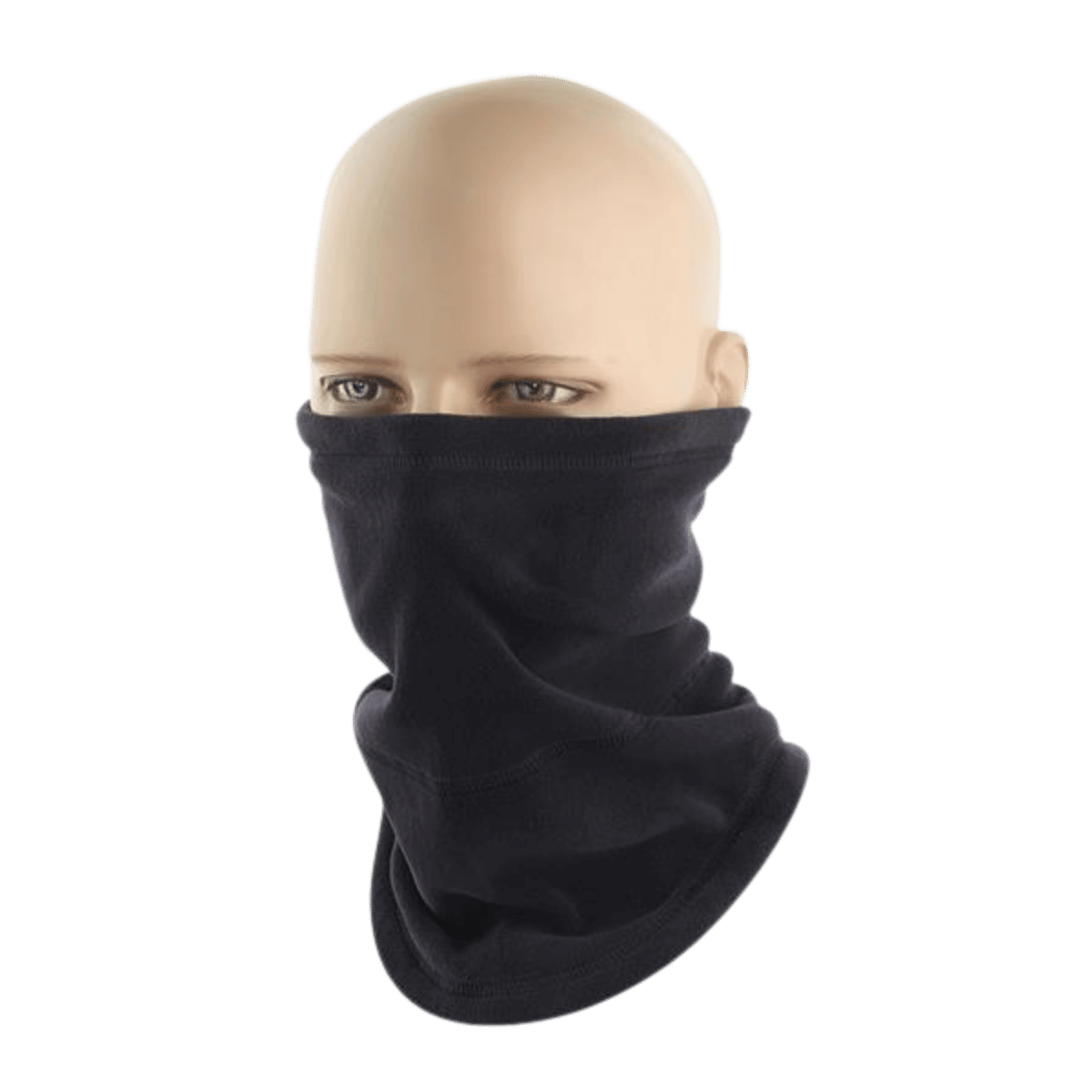 M-Tac Anatominen Tube Scarf Polartec-nyörillä, musta fleece-kauluri mallinukella, eristävä ja toiminnallinen muotoilu ulkokäyttöön.