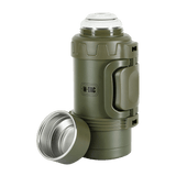 M-Tac 1,6 L termospullo ruostumattomasta teräksestä retkeilyyn ja ulkokäyttöön, esitetty kannen ja vakuumtiivisteen kanssa. Sopii juomille