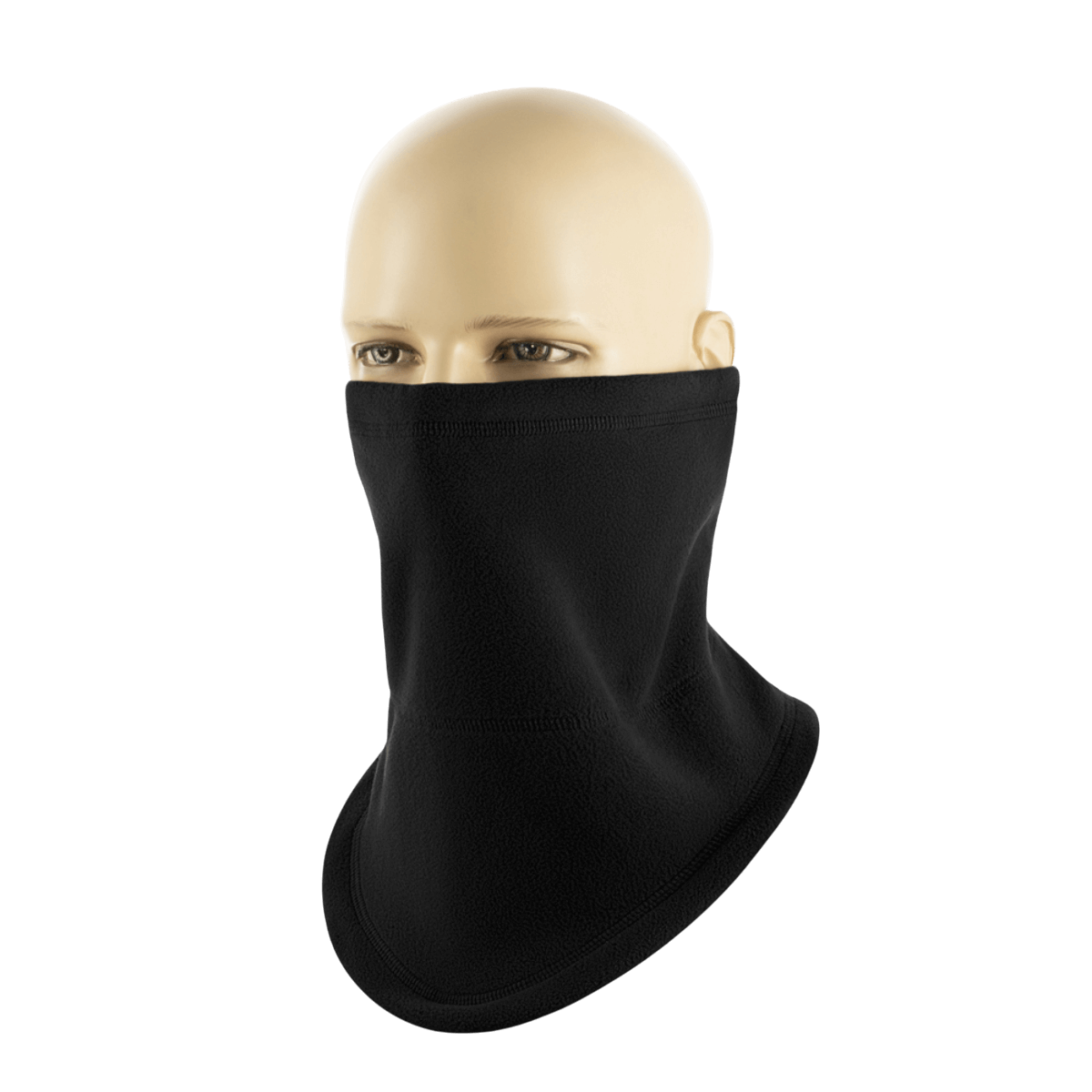 M-Tac Anatomisk Snood Justerbar Elite Fleece (320 g/m²) musta, monikäyttöinen kylmäsään asuste mannekiinin päässä.
