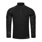 M-Tac Combat Shirt Gen.II Pro NYCO Extreme Black Multicam® -kuosissa, kestävä ja palosuojattu design, sopii taktisiin tarkoituksiin.