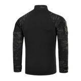 M-Tac Combat Shirt Gen.II Pro NYCO Extreme Black Multicam® -kuosissa, kestävät ja palosuojatut materiaalit, sopii taktisiin ympäristöihin.