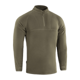 M-Tac Delta Polartec Raglan -takki oliivinvihreä, valmistettu 100% polyesterin microfleeceestä, rintavetoketjulla ja korkealla kauluksella ulkokäyttöön.