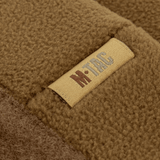 M-Tac Watch Cap Elite Fleece Beanie Hat Velcro M-Tac-logolla, lämmin pipo taktiseen käyttöön, kestävä fleece lähikuvassa.