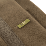 M-Tac Fleece Tactical Watch Cap Beanie m. Patch Panel lähikuva fleecemateriaalista, ihanteellinen taktiseen käyttöön kylmässä