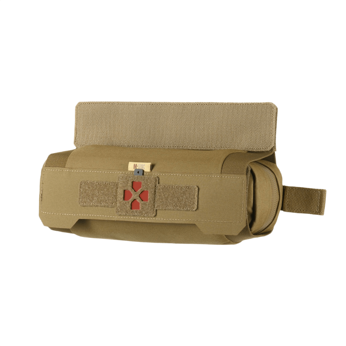 M-Tac Horizontal Medical Pouch ROLL Elite en Cordura 500d, suunniteltu kompaktiksi rullaksi lääkintätarvikkeiden säilytykseen.