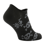 Mustat M-Tac kevyt kesäsukat Pirate Skull ergonomisella istuvuudella juoksuun ja ulkoiluun lämpimässä säässä, merirosvoaihe.