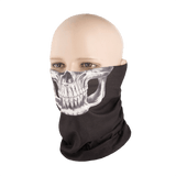 M-Tac Let Tubehalstørklæde Reaper Skull puettuna pölymaskiksi, sopii airsoftiin ja pyöräilyyn, kevyt ja monikäyttöinen.