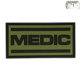 M-Tac Patch Medic PVC 3d taktiinen lääkintälaastari vihreänä, velcro, joustava PVC-materiaali, 70x35.