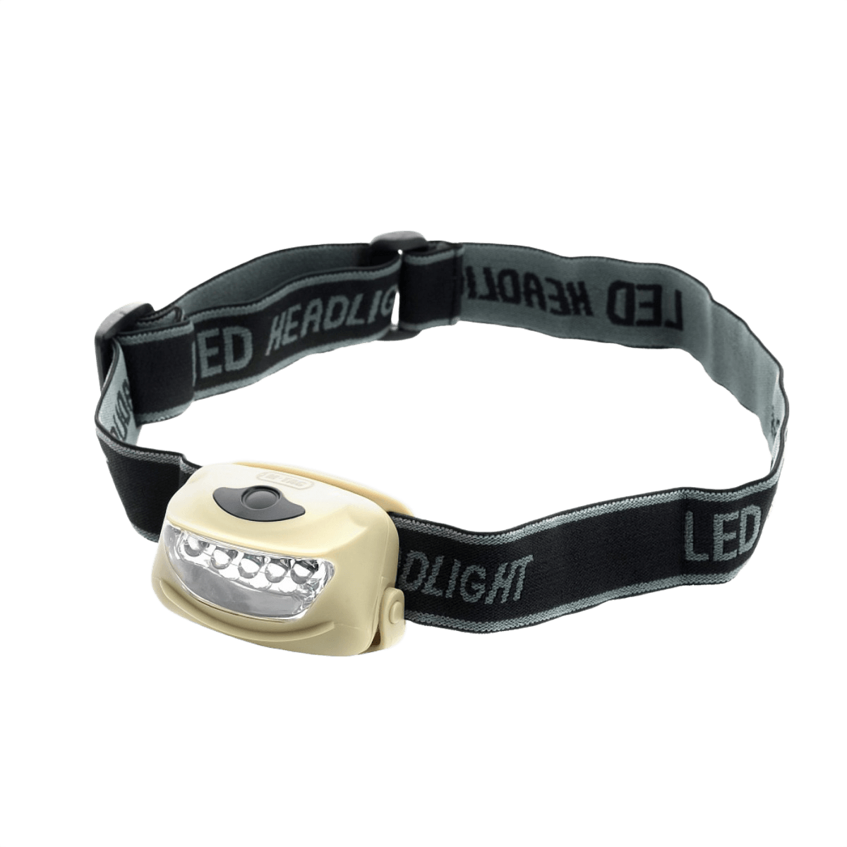 M-Tac otsalamppu 4+1 LED elastisella otsanauhalla ja useilla valotiloilla ulkokäyttöön.