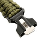 M-Tac Paracord-rannekoru tulentekijällä, kompassilla ja pillillä, vahva solki, valmis retkeilyyn ja selviytymiseen