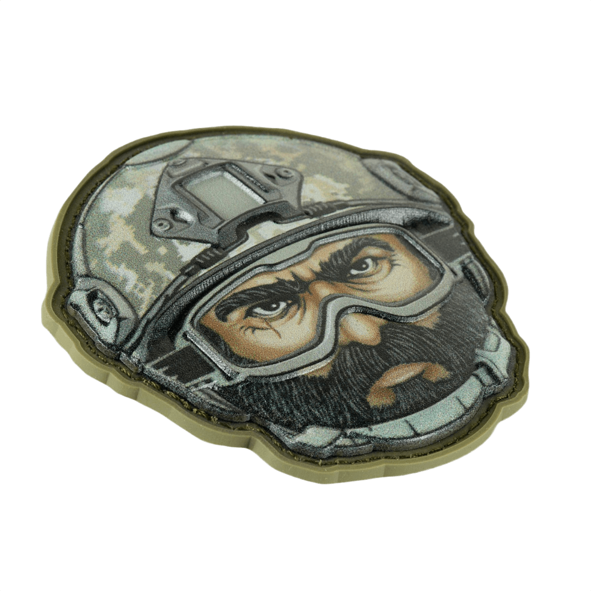 M-Tac Patch Emoji #6 3D-efektillä ja Velcro-kiinnityksellä, hauska taktinen moraalimerkki, sopii vaatteisiin, laukuille tai varusteisiin, koko 6.5 x 6.5 cm.