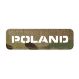 M‑Tac Patch Poland End-to-End 25x80, ohut perforoitu tarra Cordura 500D:stä laserleikatuilla teksteillä ja tarrakiinnityksellä.