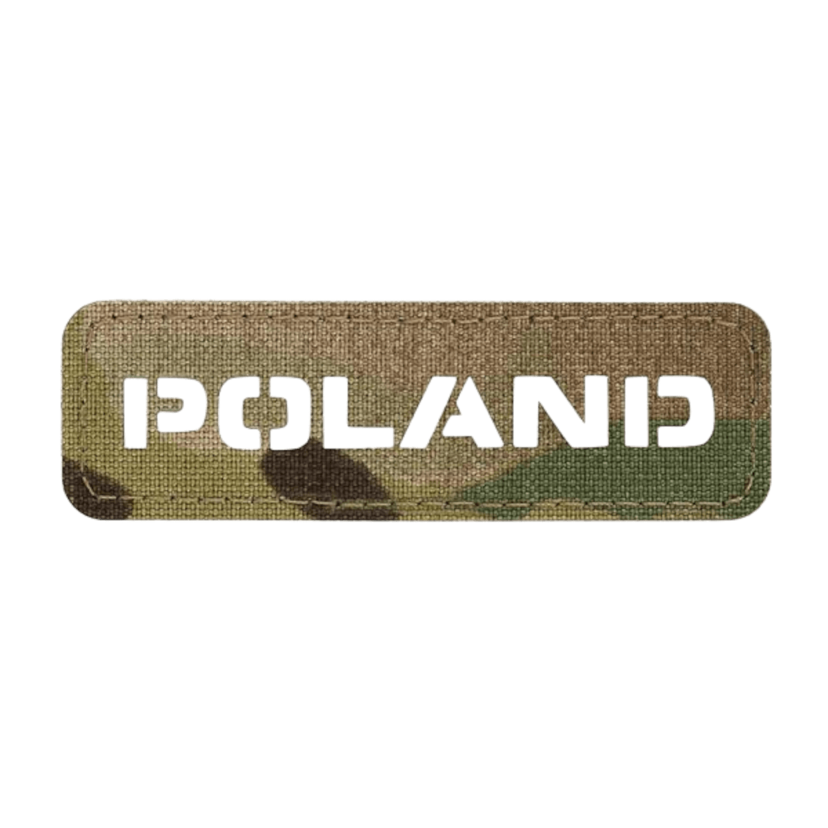 M‑Tac Patch Poland End-to-End 25x80, ohut perforoitu tarra Cordura 500D:stä laserleikatuilla teksteillä ja tarrakiinnityksellä.