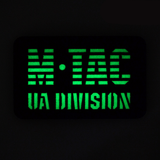 M-Tac Patch UA Division Laser Cut pimeässä hohtava moraalipatch, Velcro-kiinnitys Cordura 500D:ssä, sopii sotilaalliselle ja keräilyvarustukselle.
