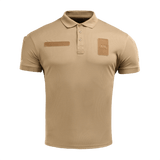 M-Tac Polo Elite Tactical Coolmax poliisi- ja turvallisuustyöhön, kosteutta siirtävä ja nopeasti kuivuva. Beige, lyhythihainen malli.