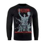 M-Tac Raglan Freedom -paita, print ukrainalaisista sotilaista ja 'Moderlandet', symboli voimasta ja rohkeudesta, ihanteellinen arkeen.
