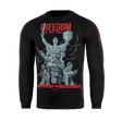 M-Tac Raglan Freedom -college, painatus ukrainalaisista sotilaista 'Moderlandet' edessä, moderni ja mukava istuvuus, puuvilla/elastaani.