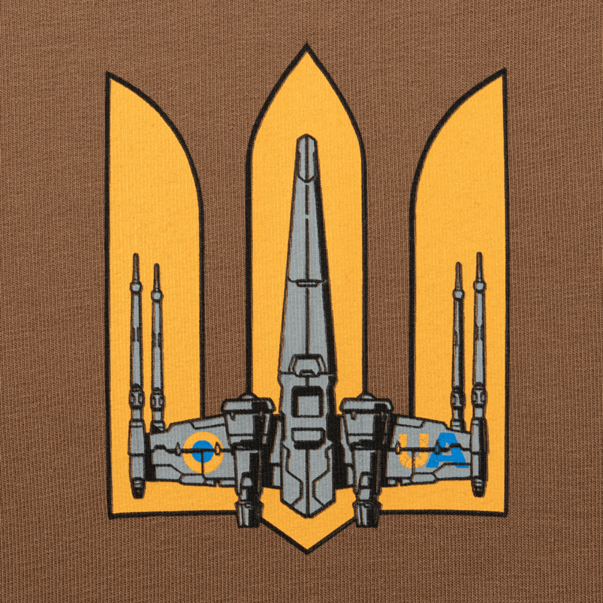 M-Tac Raglan T-Shirt UA Side uniikilla painatuskuviolla ruskealla taustalla, ikonista muotoa ja tyylikästä polyblend-materiaalia.