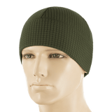 M-Tac Rip-Stop Fleece Hjelmliner, oliivinvihreä, mallinuken päällä, kestävä ja kevyt, sopii viileään ja kylmään säähän, mukava ja kestävä
