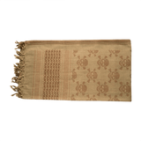 M-Tac Shemagh Pirate Skull 100% puuvillaa, beige värinen uniikilla kallokuviolla, taktinen huivi suojaamaan säältä.