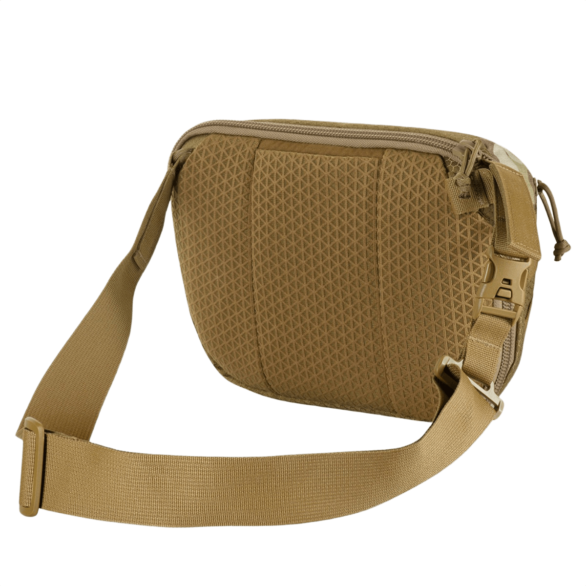 M-Tac Sphaera Hex Hardsling Bag Large Elite ruskea, takaa nähtynä, mukava muotoilu, säädettävä hihna.