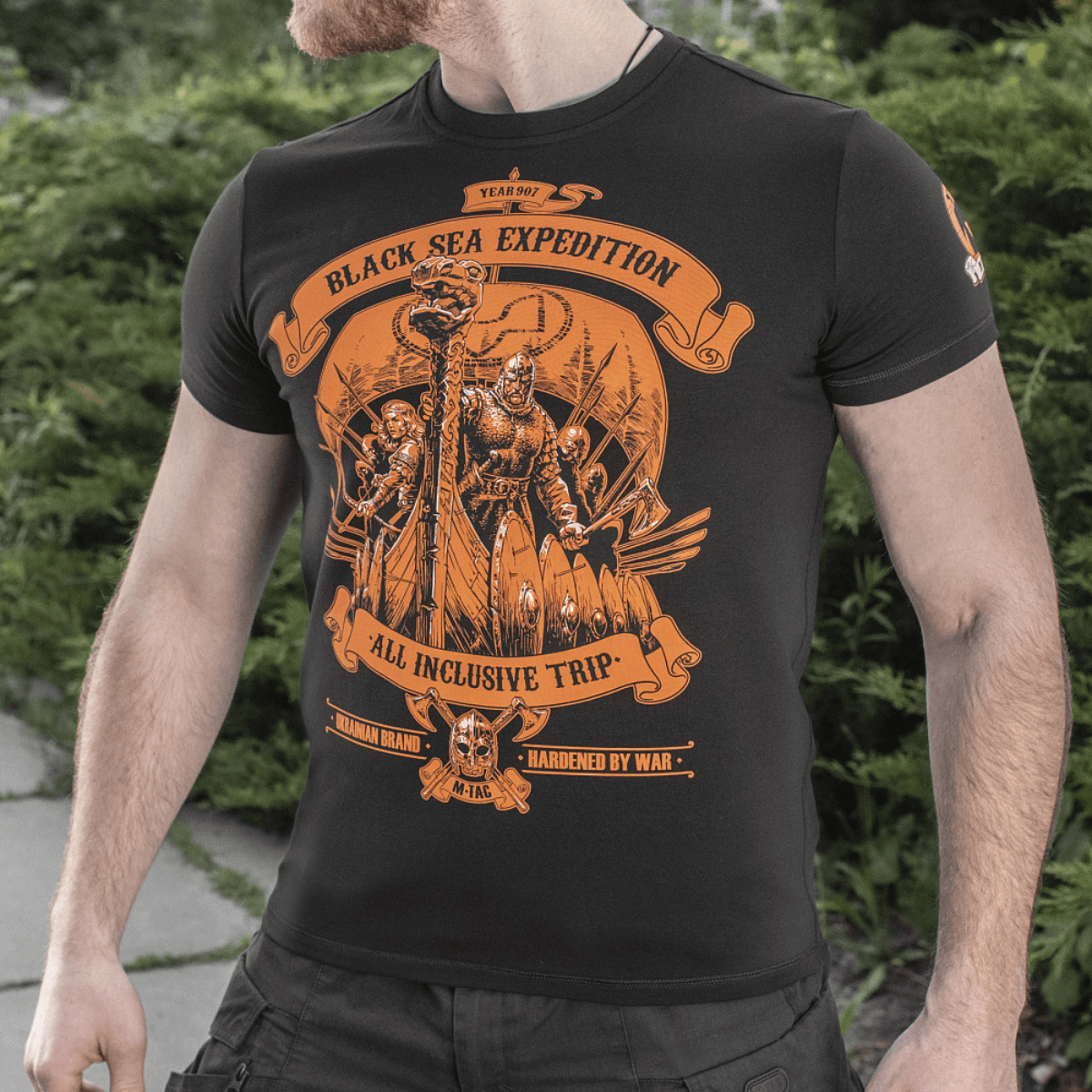 M-Tac T-shirt Black Sea Expedition arkeen ja aktiiviseen elämäntapaan, musta, MagnaColours®-printti