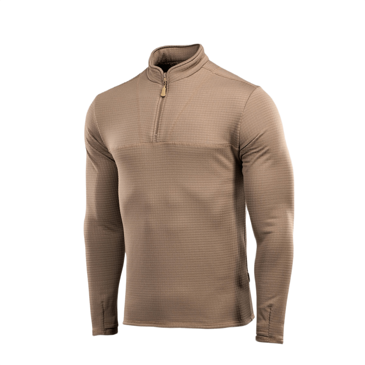M-Tac Thermal Fleece Trøje Delta Level 2 beige, valmistettu 100% polyesteristä YKK-vetoketjuilla, sopii kylmään ilmastoon.