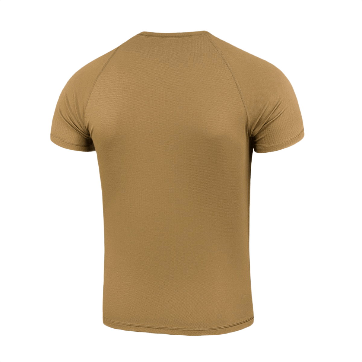 M-Tac T-Shirt Raglan Sweat-Wicking Tactical Summer, beige raglan-hihoilla, 100% polyesteri maksimaaliseen mukavuuteen ja liikkumisvapauteen.