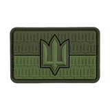 M-Tac-tarra Ukraine Flag ZSU Trident PVC vihreänä, symboloi Ukrainan armeijan ja kulttuurin ylpeyttä, 3D PVC