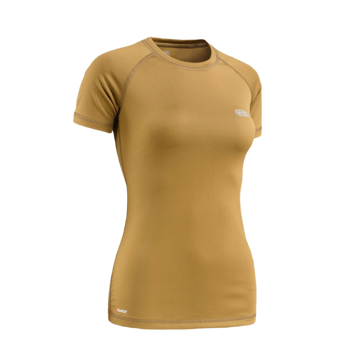 M-Tac T-shirt Ultra Light Polartec Lady, kevyt Power Dry®-materiaali, täydellinen treeniin ja päivittäiseen käyttöön, vaaleanruskea sävy.