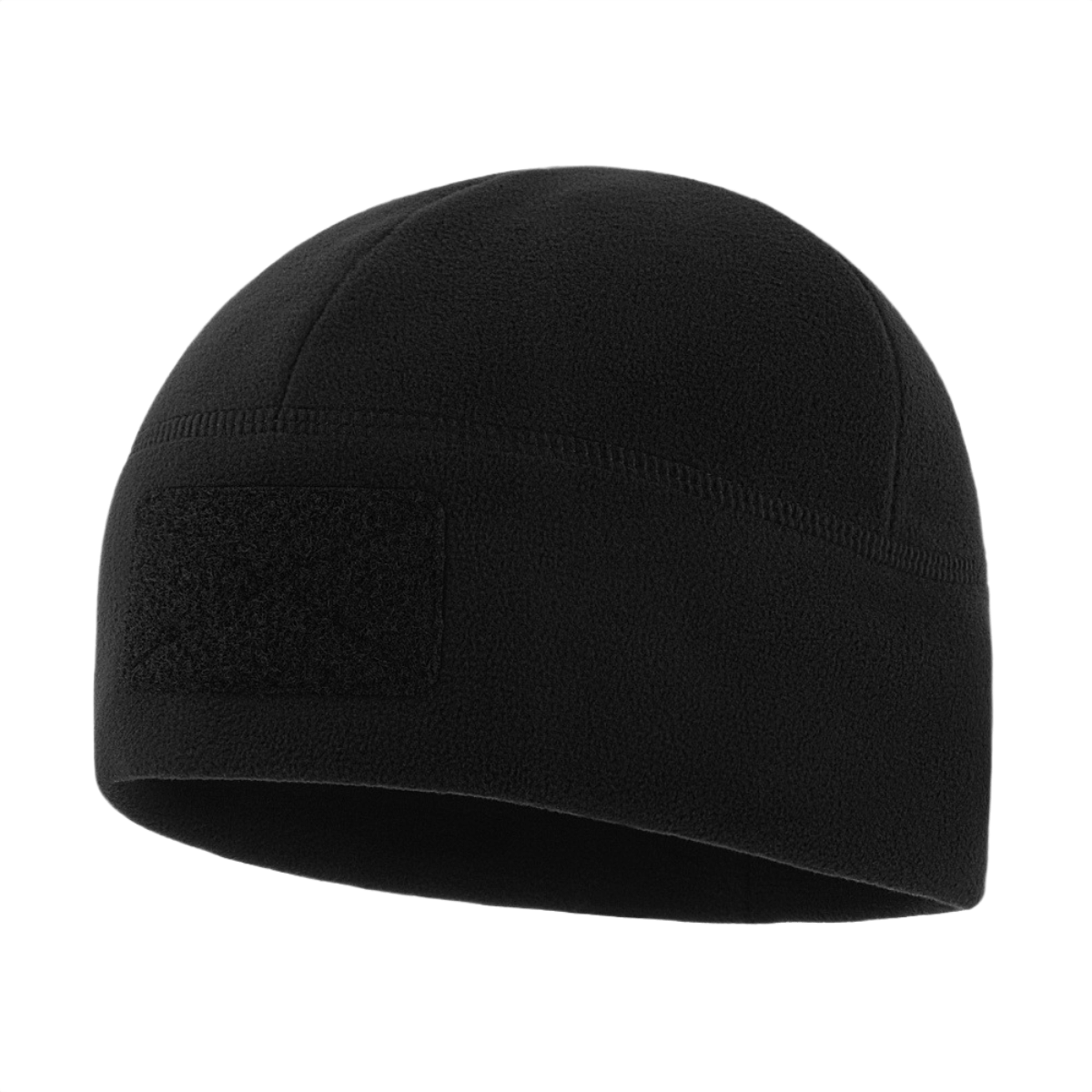 M-Tac Watch Cap Elite Fleece Beanie Hat Velcro, musta, kevyt ja lämmin pipo taktiseen käyttöön, Velcro-paneeli ja anti-pilling-ominaisuudet.