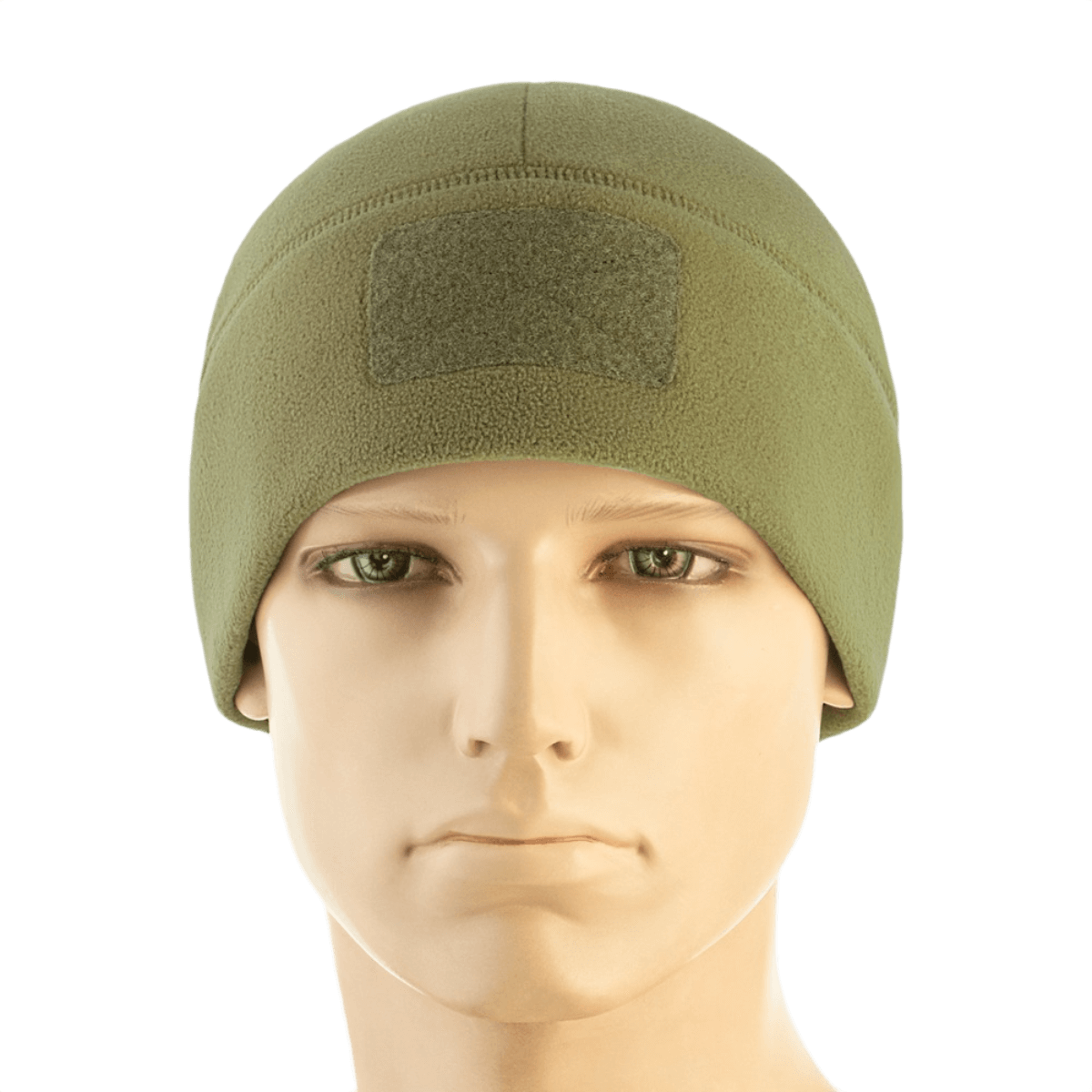 M-Tac Watch Cap Elite Fleece Beanie Hat Velcro, oliivinvihreä, kevyt ja lämmin pipo taktiseen käyttöön ja ulkoiluun, Velcro-paneeli.