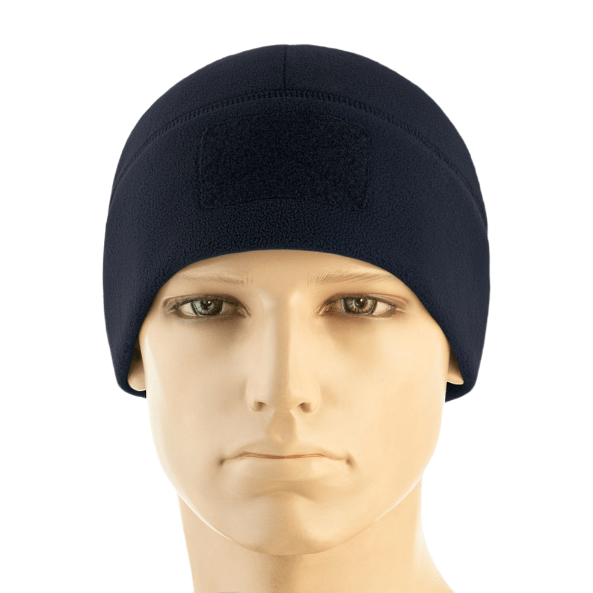 M-Tac Watch Cap Elite Fleece Beanie Hat Velcro, laivastonsininen, ihanteellinen kylmään säähän ja taktiseen käyttöön, Velcro-paneeli tunnistusta varten.