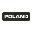 M‑Tac Patch Poland End-to-End 25x80 mustassa Cordura 500D:ssä laserkaiverruksella ja tarrakiinnityksellä, 25x80 mm, kansallisuusmerkki.