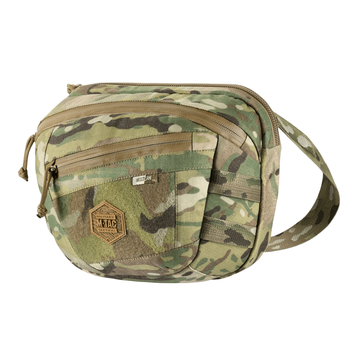 M-Tac Sphaera Hardsling Bag Large Elite med Velcro kestävästä Cordura-materiaalista, säädettävä olkahihna ja etu-Velcro-paneeli.