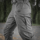 M-tac taktiset housut Conquistador Gen. I Flex ulkoiluun, tehty kulutusta kestävästä polycotton Rip-stop Flex -kankaasta