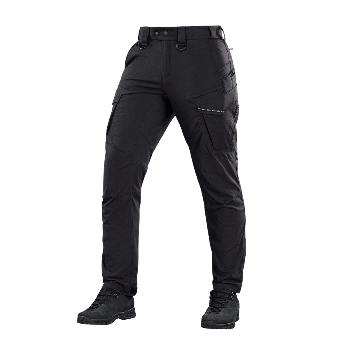 M-Tac-housut Aggressor Summer Flex kevyet ja hengittävät Rip-Stop-nylon-housut, sopivat kuumaan säähän ja taktiseen käyttöön. Mukava istuvuus.