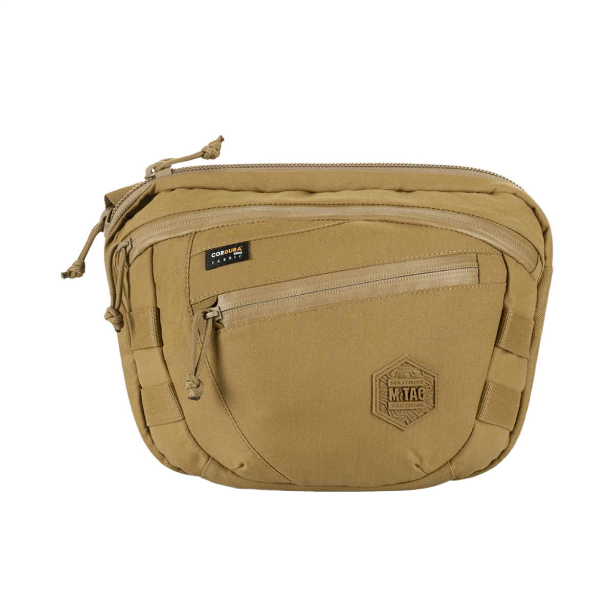 M-Tac Sphaera Hardsling Bag Large Elite med Velcro Hex Cordura -materiaalissa, kompakti, MOLLE-järjestelmä, säädettävä olkahihna ja kulutusta kestäviä materiaaleja.
