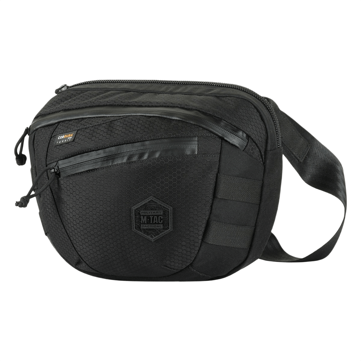 M-Tac Sphaera Hex Hardsling Bag Large Elite musta, säädettävä olkahihna ja tilava säilytystila.